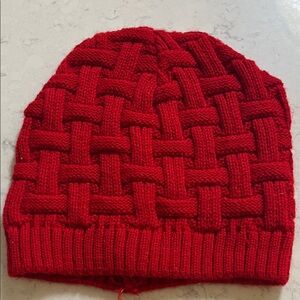 Red Knitted Beanie